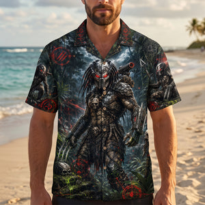 Alien Hunter Hawaiian Shirt - Personalized Gifts 03natn290626-Homacus