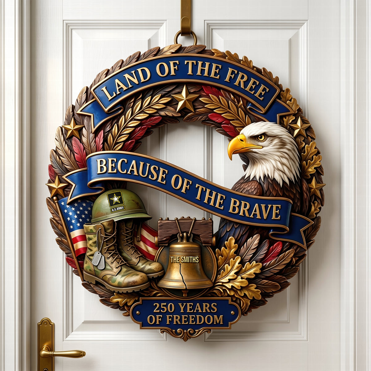 Land Of The Free - Celebrate America 250th Anniversary Acrylic Sign - Personalized Gifts For Veterans 04pgqn200626