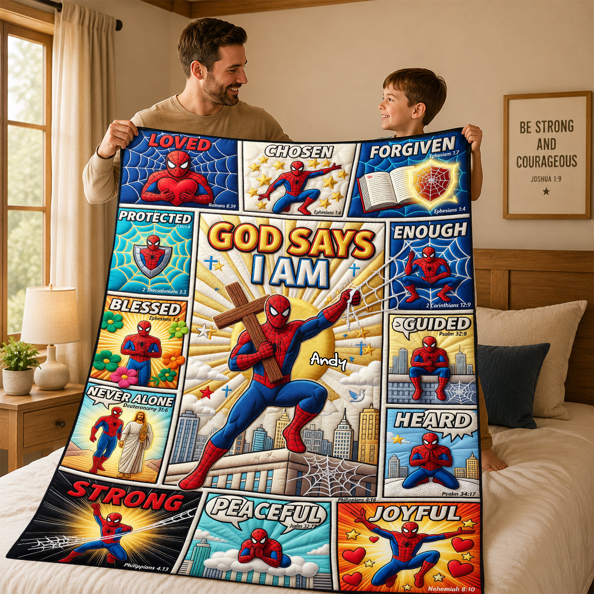 Faith & Courage Blanket - Personalized Gifts For Kids 04PADH030726-Homacus