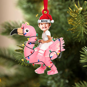 Custom Photo Gifts For Kids Christmas Ornament 01natn300824 Funny Kid Riding-Homacus