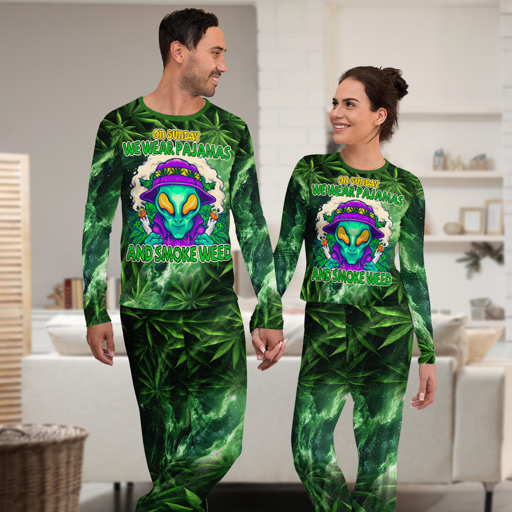 Gifts For Weed Lovers Pajama Set 03totn051224 On Sunday We Smoke Weed-Homacus