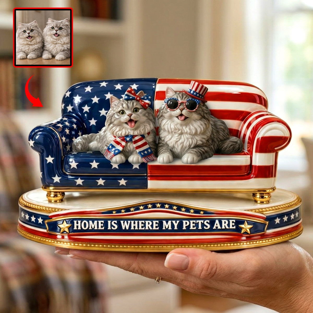 Custom Photo USA Pet Acrylic Plaque - Gifts For Pet Lovers 02tydh030426-Homacus