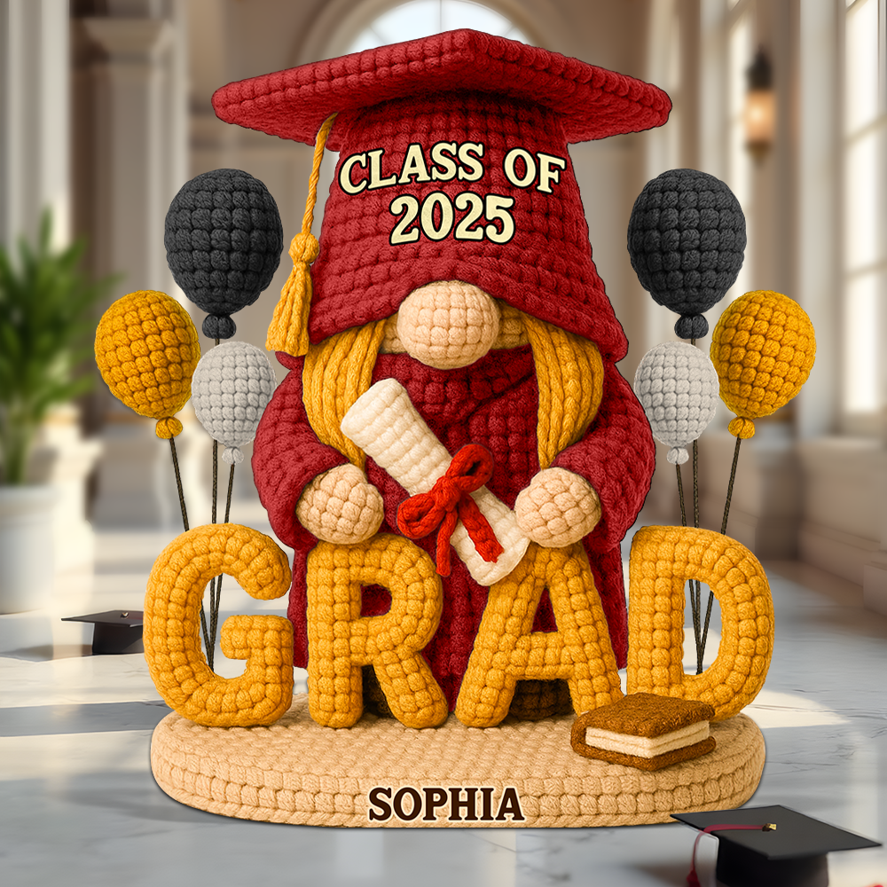 Gnome Graduation Plaque - Personalized Gifts For Graduates 02napu140525-Homacus