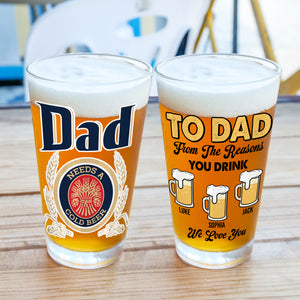 Personalized Gifts For Dad Beer Glass 02natn290524-Homacus