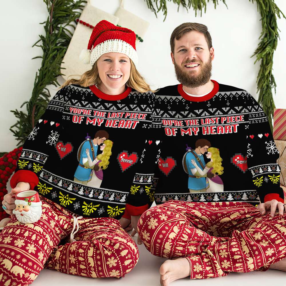 Personalized Gifts For Couples, You're The Last Piece Of My Heart Ugly Sweater 02TOLU091124HG-Homacus