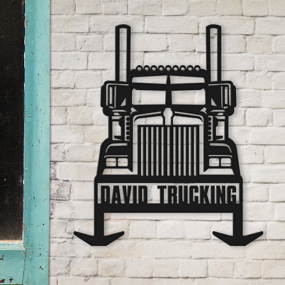 Personalized Gifts For Truck Lovers Hanging Metal Sign 02HUDT180624-Homacus