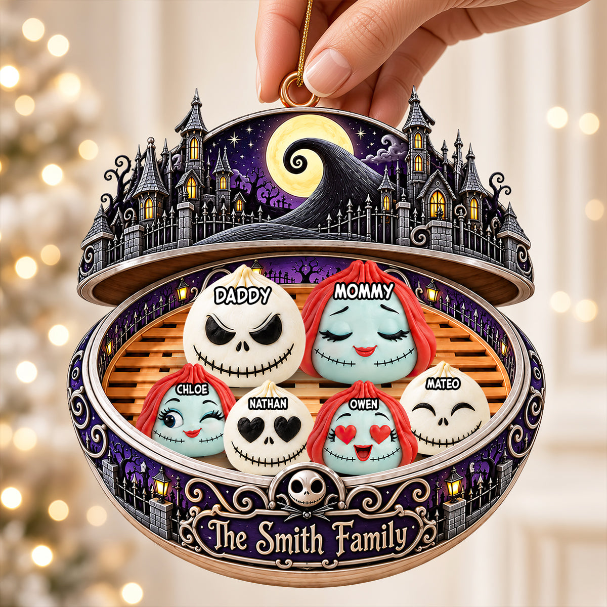 Spooky Dumpling Family Acrylic Ornament - Personalized Christmas Gifts For Family 02ohdt300926-Homacus
