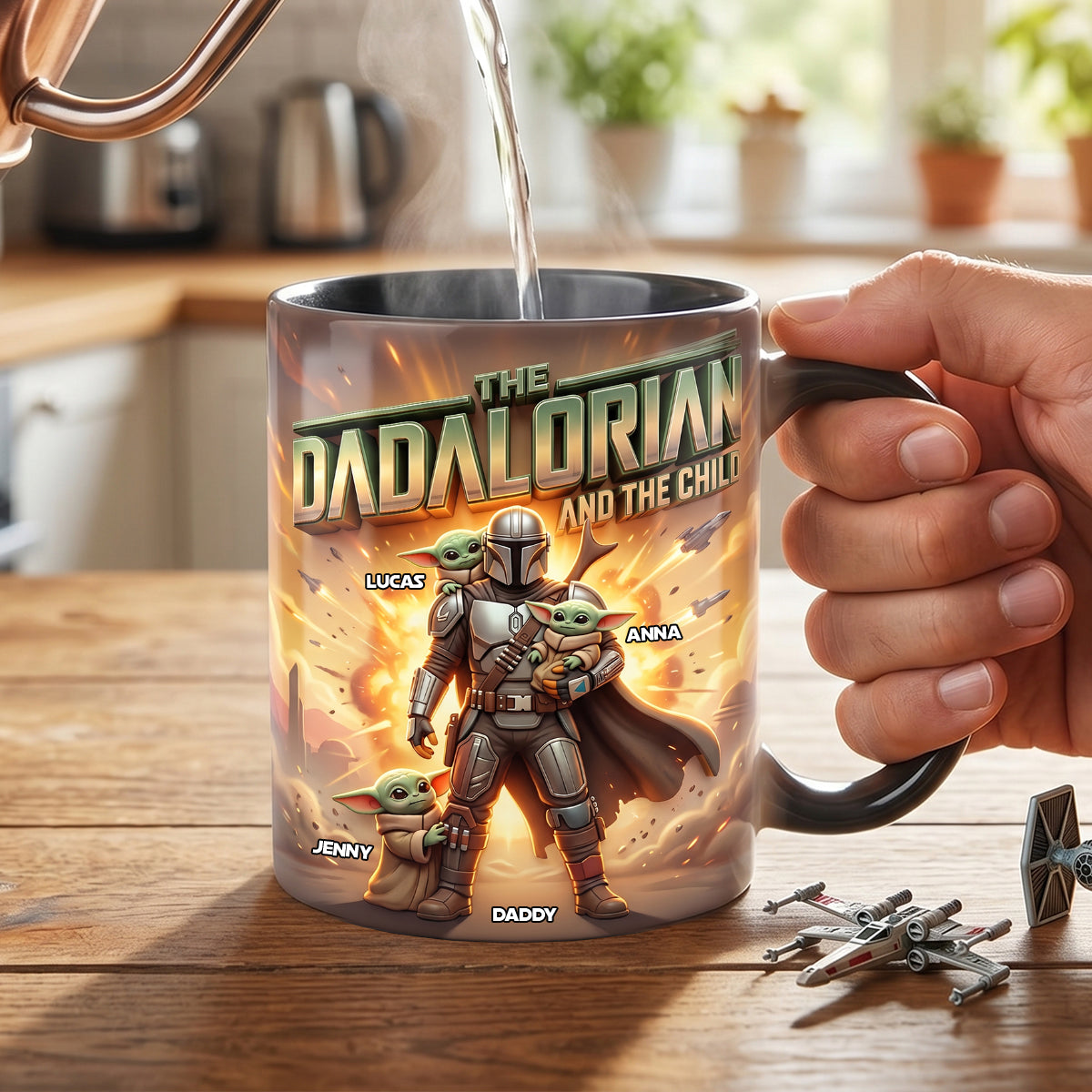 The Warrior Dad And Kids Magic Mug - Personalized Gifts For Dad 03natn150426-Homacus