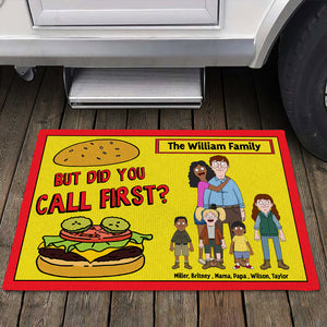 Personalized Gifts For Family Doormat Cartoon Family 01ACDT120225HG-Homacus