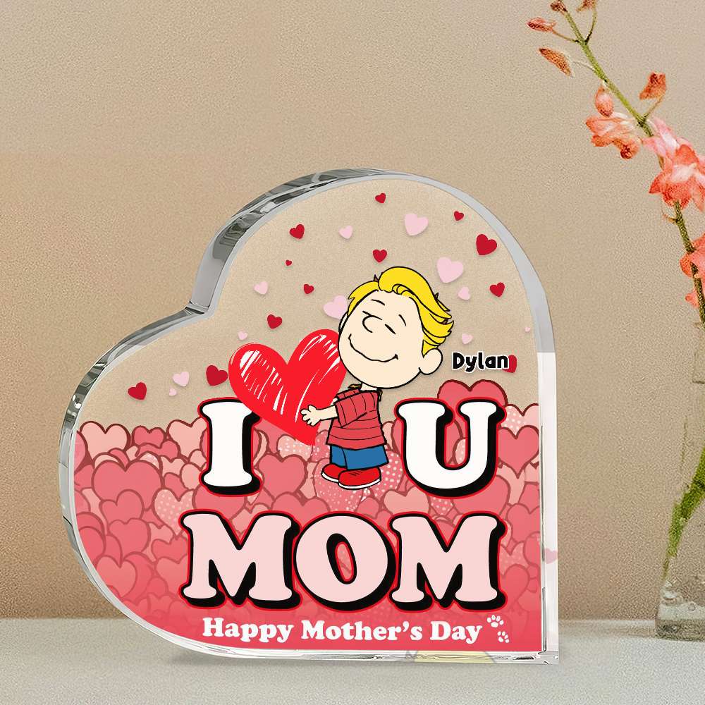 Mom Heart Plaque - Personalized Gifts For Mother 01XQLU130125HG-Homacus