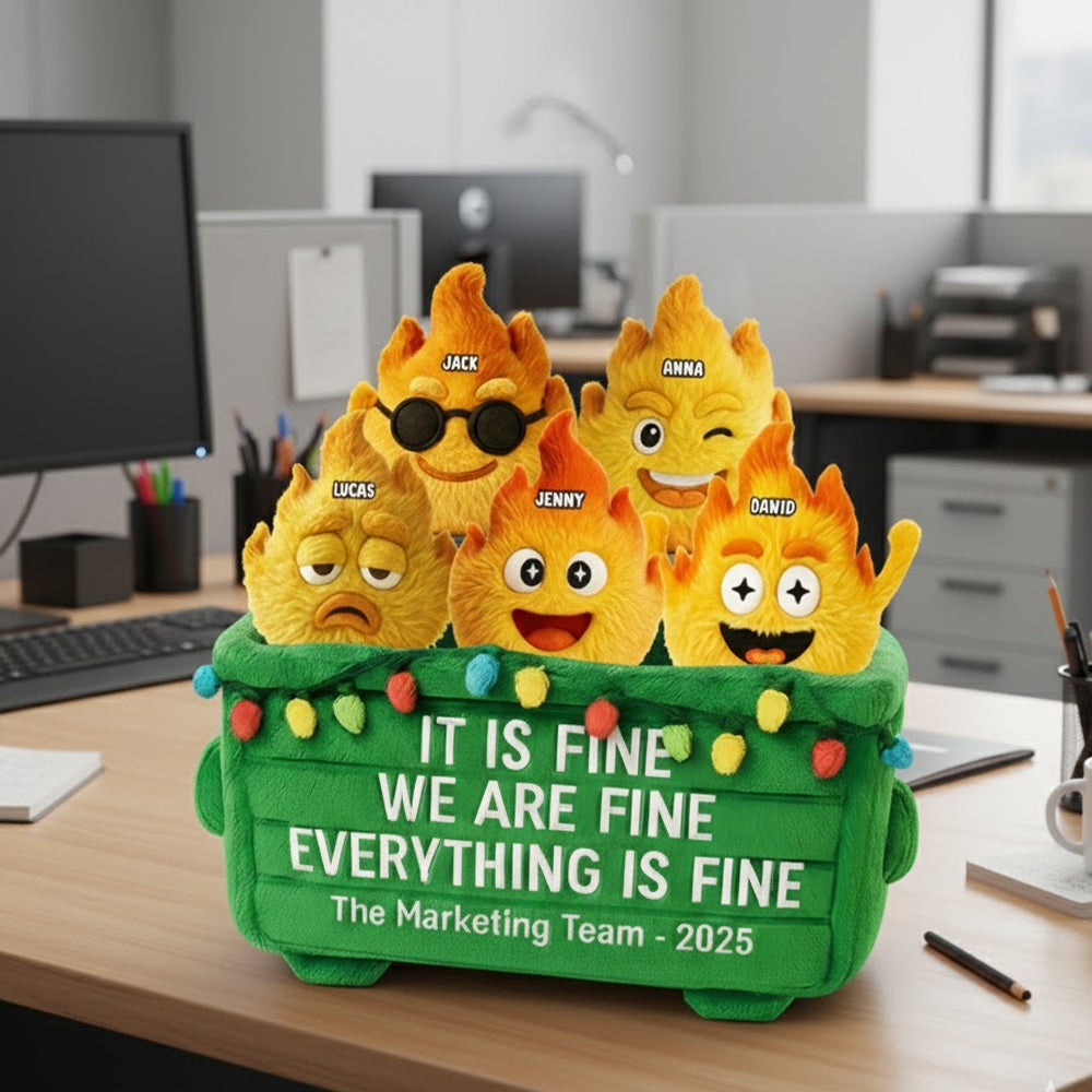 Personalized Funny Gifts For Coworkers Dumpster Fire Shaped Pillow 03natn151125-Homacus