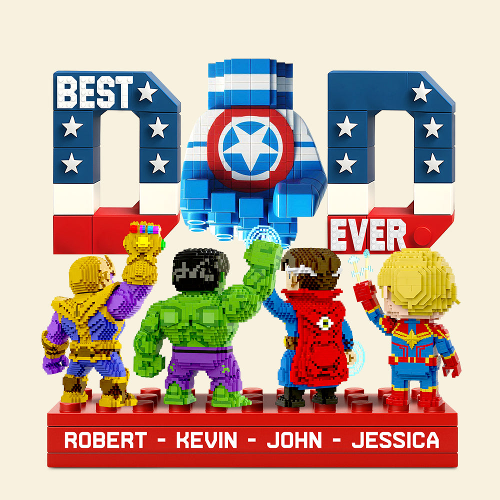 Best Pixel Dad Ever Acrylic Plaque Personalized Gifts For Dad 01OHDT230525-Homacus