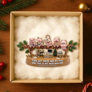 Fun Pig Office Worker Acrylic Ornament, Personalized Gifts For Coworker 04qhdt241125-Homacus