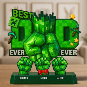 Fist Bump Dad Acrylic Plaque - Personalized Gifts For Dad 01KAQN060525-Homacus