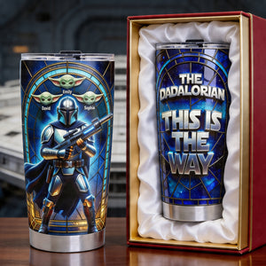 Sci-fi Theme Dad And Kids 20oz Tumbler - Personalized Gifts For Father's Day Tumbler 04TOQN150426-Homacus