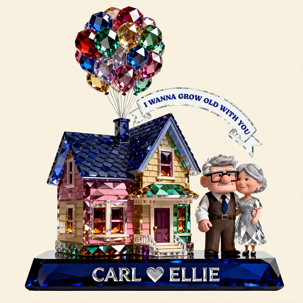 Old Couple Light Box - Personalized Gifts For Couple Custom Shape Acrylic Light Box 06TODT271225-Homacus