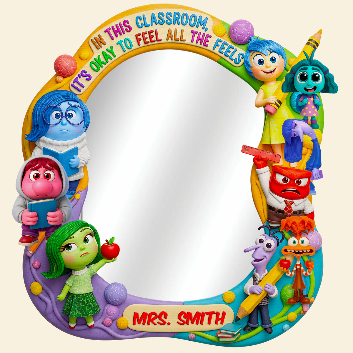 Classroom Wall Hanging Mirror Personalized Gifts For Teacher 03NADT310725-Homacus