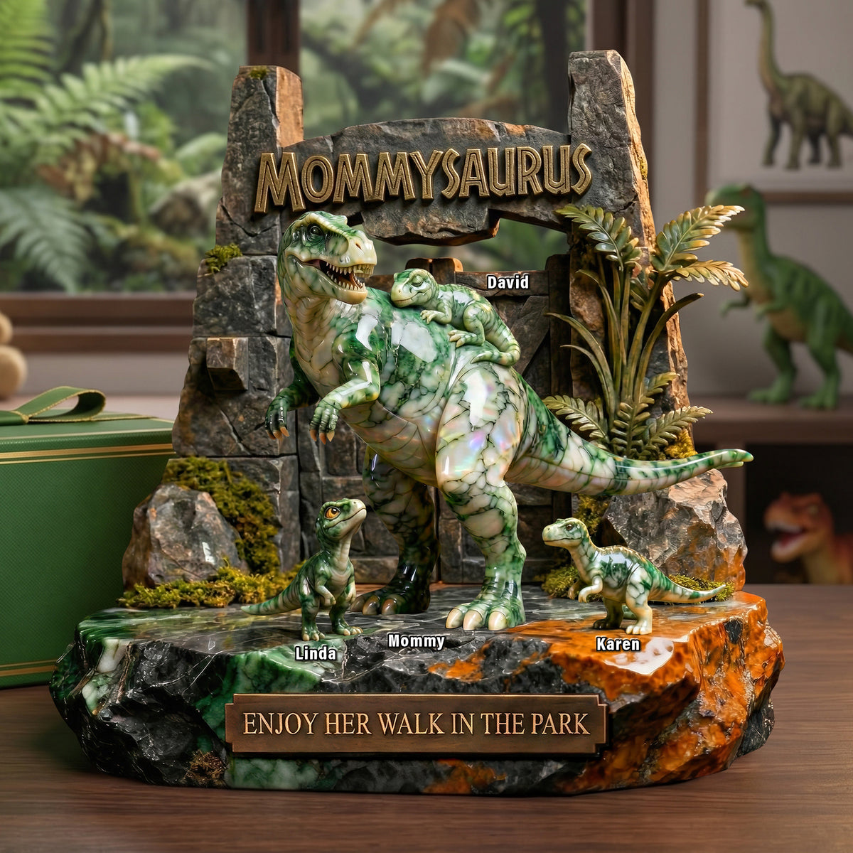 Dinosaur Mom Acrylic Plaque, Personalized Gifts For Mom 04qhqn130426-Homacus