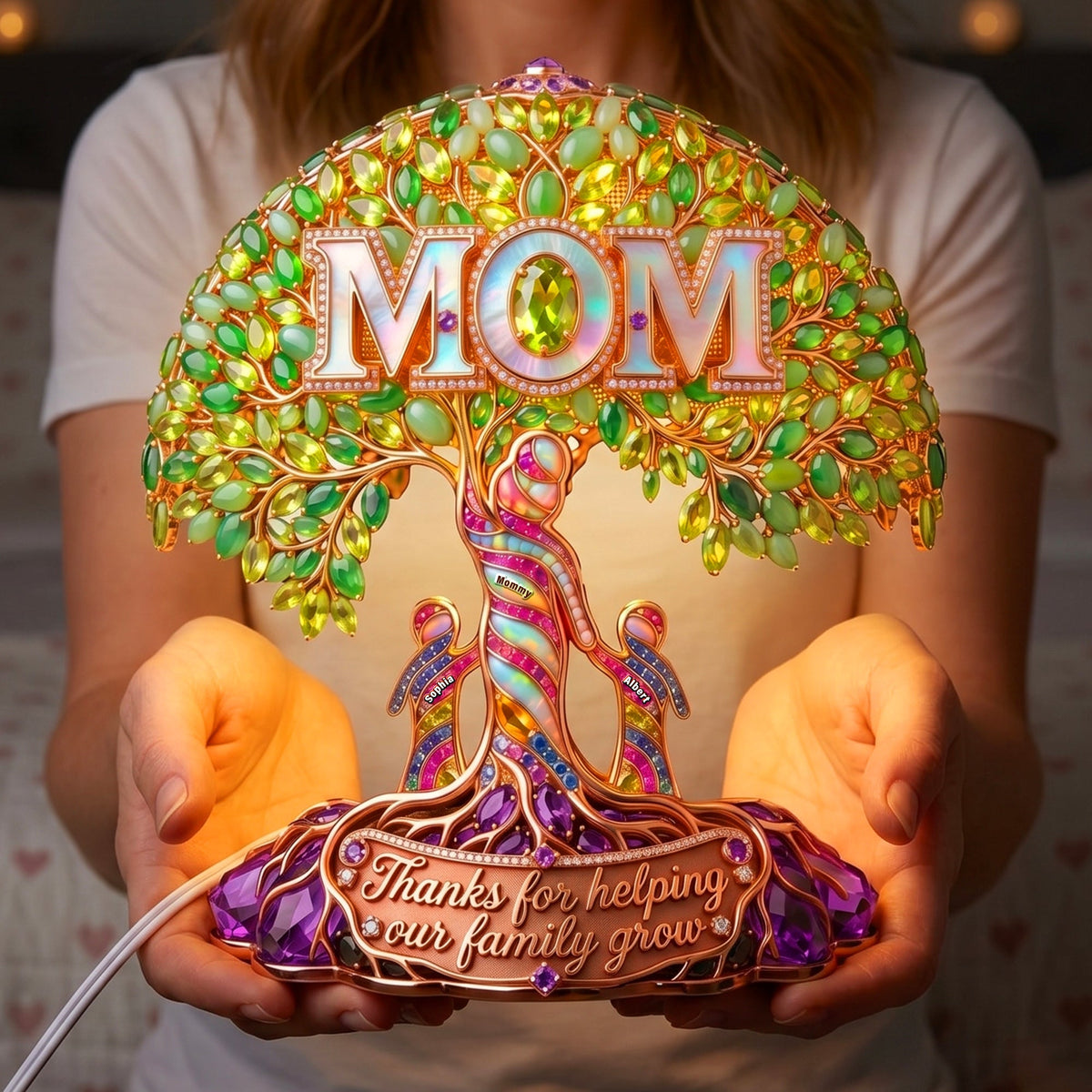 Mom Tree Of Life Light Box - Personalized Gift For Moms 03HUQN170426-Homacus