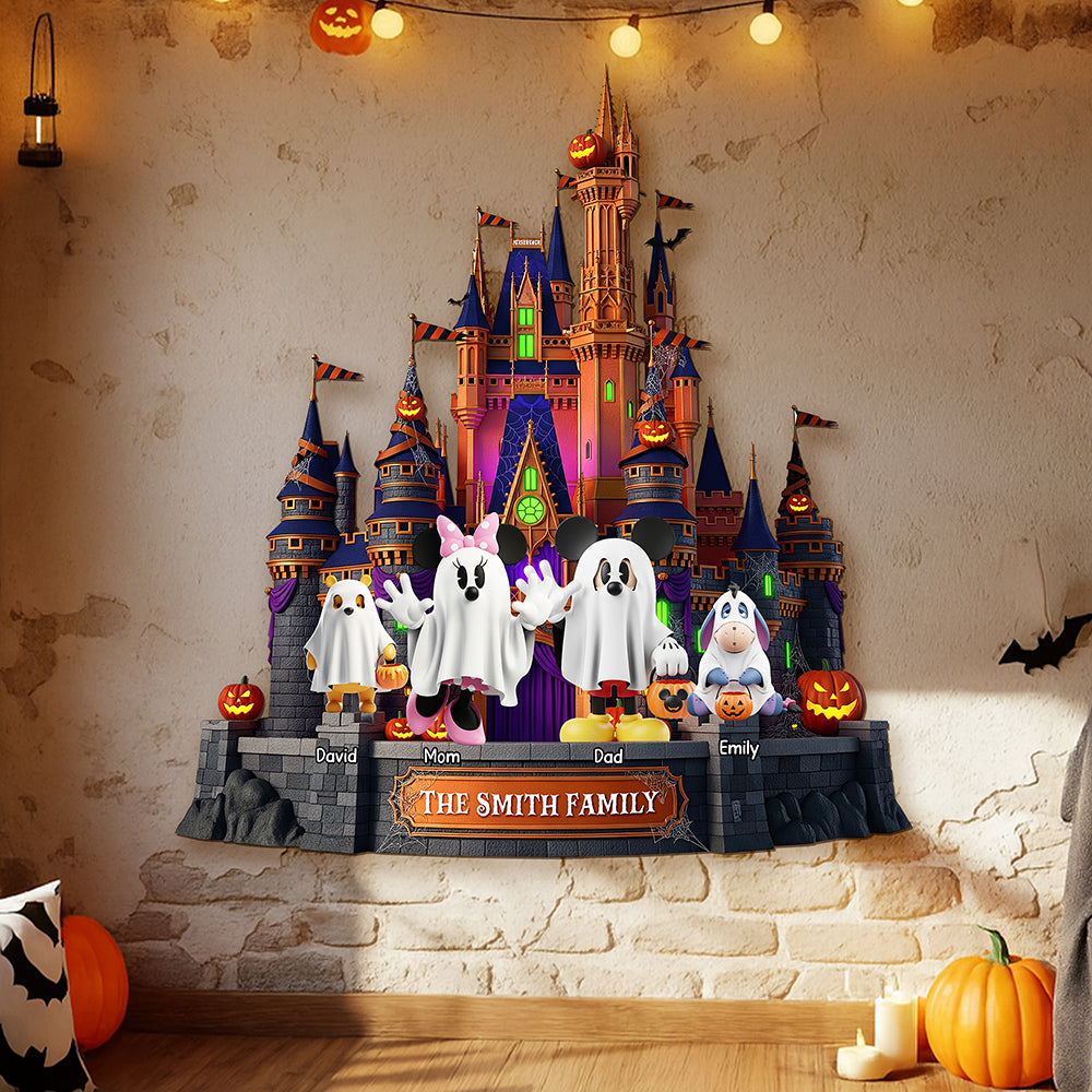 Spooky Family Wood Sign - Personalized Halloween Gifts For Family 03naqn090825-Homacus