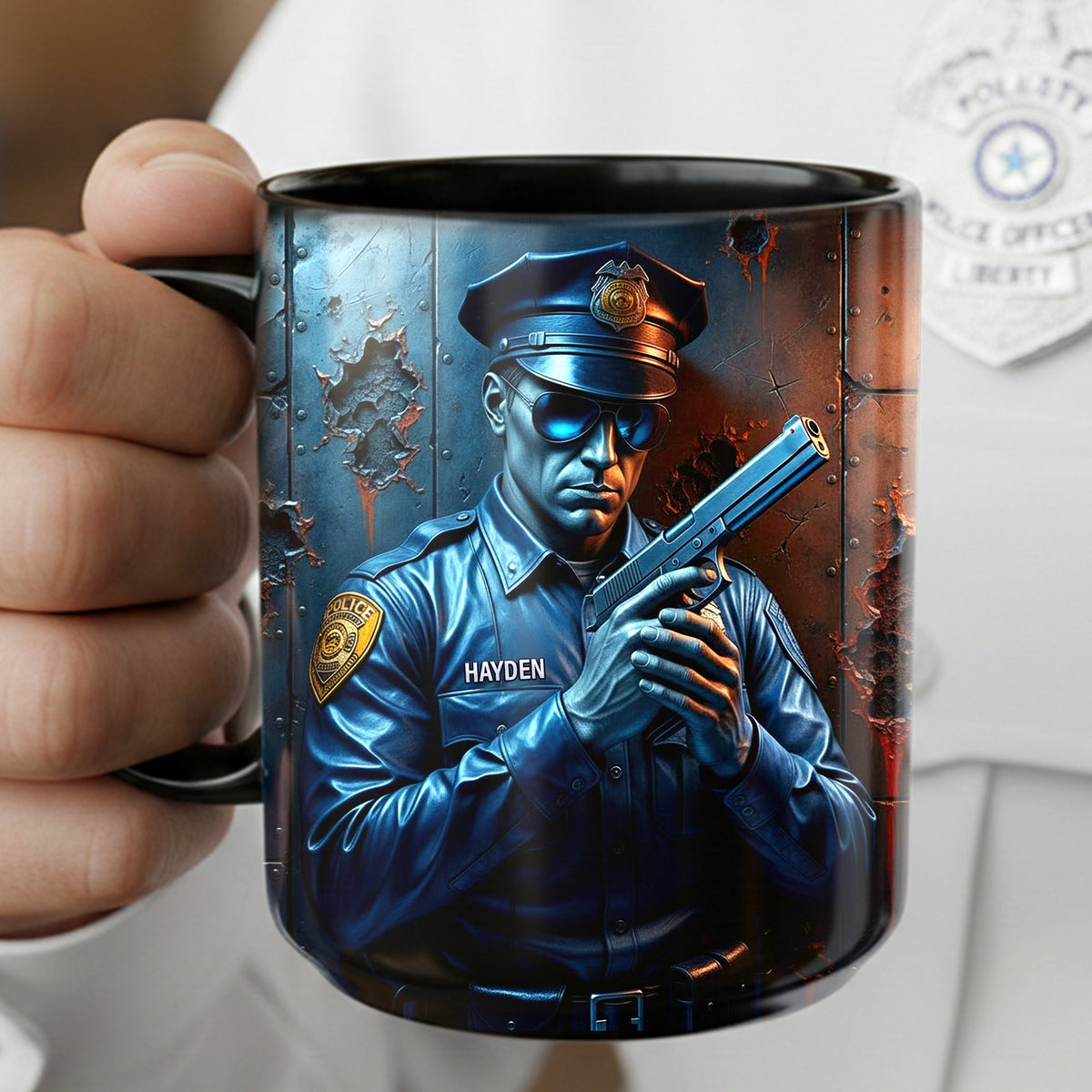Serve With Pride Police Mug - Personalized Gift For Police 03TOLU081225-Homacus