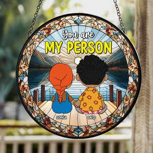 Personalized Gifts For Friends Stained Glass Ornament 03qhtn071224hg You Are My People-Homacus