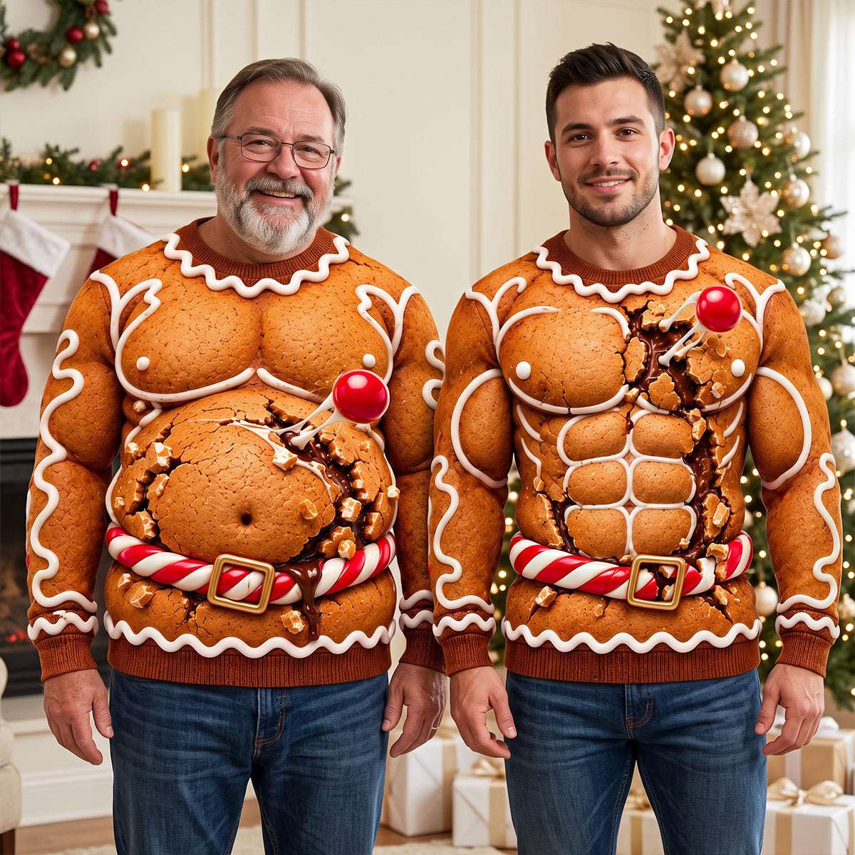 Gingerbread Ugly Sweater - Personalized Gifts For Christmas 04hadt161026-Homacus