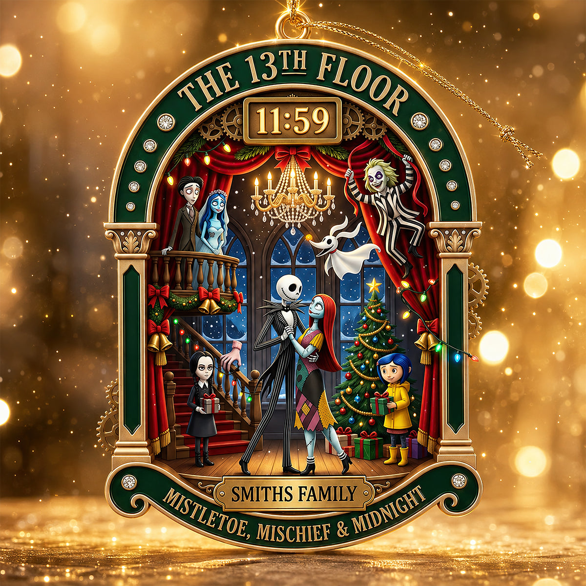 Spooky Family Christmas Ornament - Personalized Gifts For Family 08hadt240826