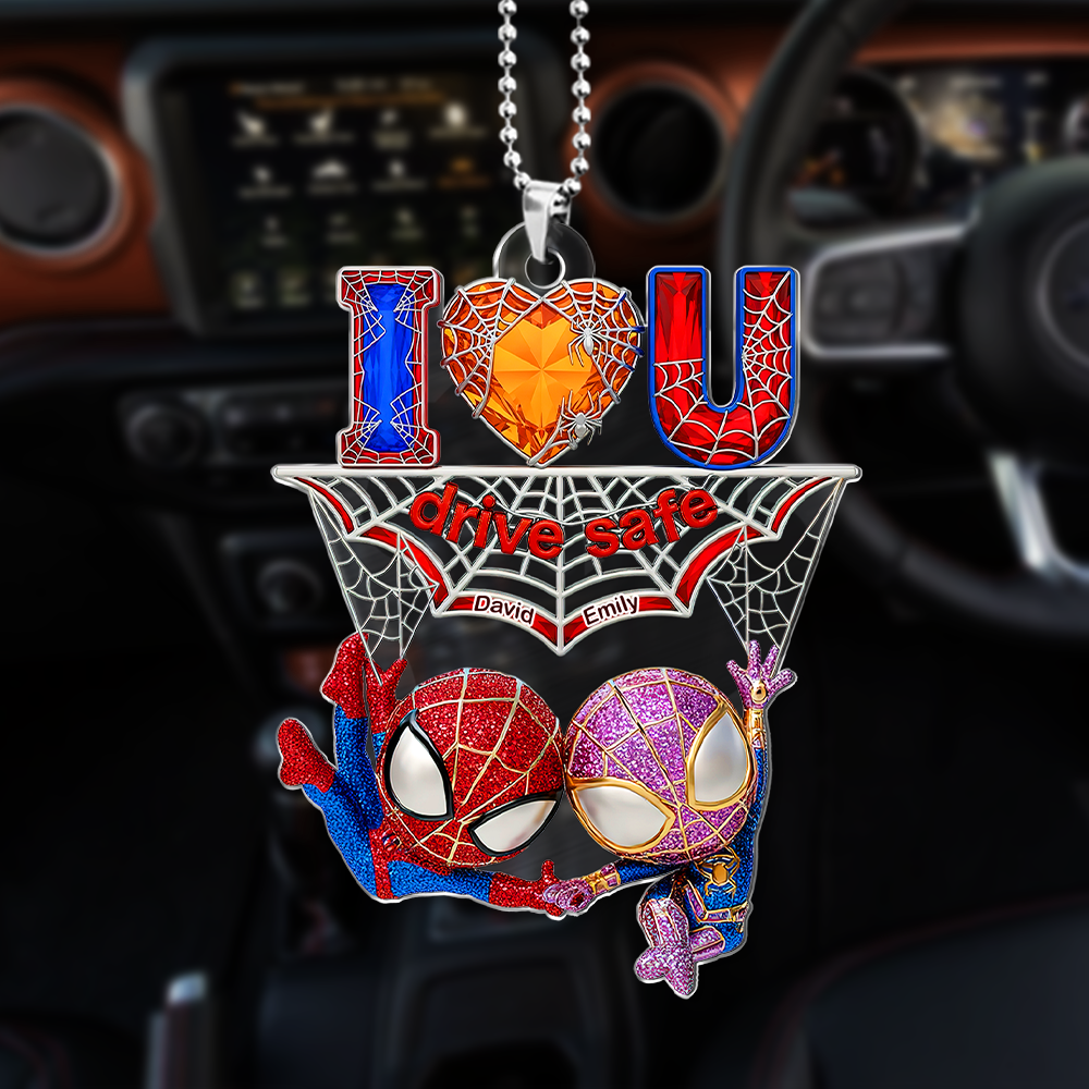 Wall-Crawler Couple Car Ornament - Personalized Gifts For Couple 06tgpu110625-Homacus