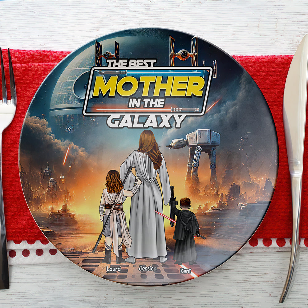 A Galactic Christmas With Mom – Personalized Ceramic Plate Gifts For Mom 03xqqn110325hhhg-Homacus