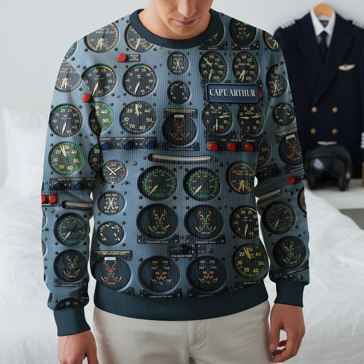 Pilot Control Panel Ugly Sweater - Personalized Christmas Gifts For Pilot 01HULU120925-Homacus