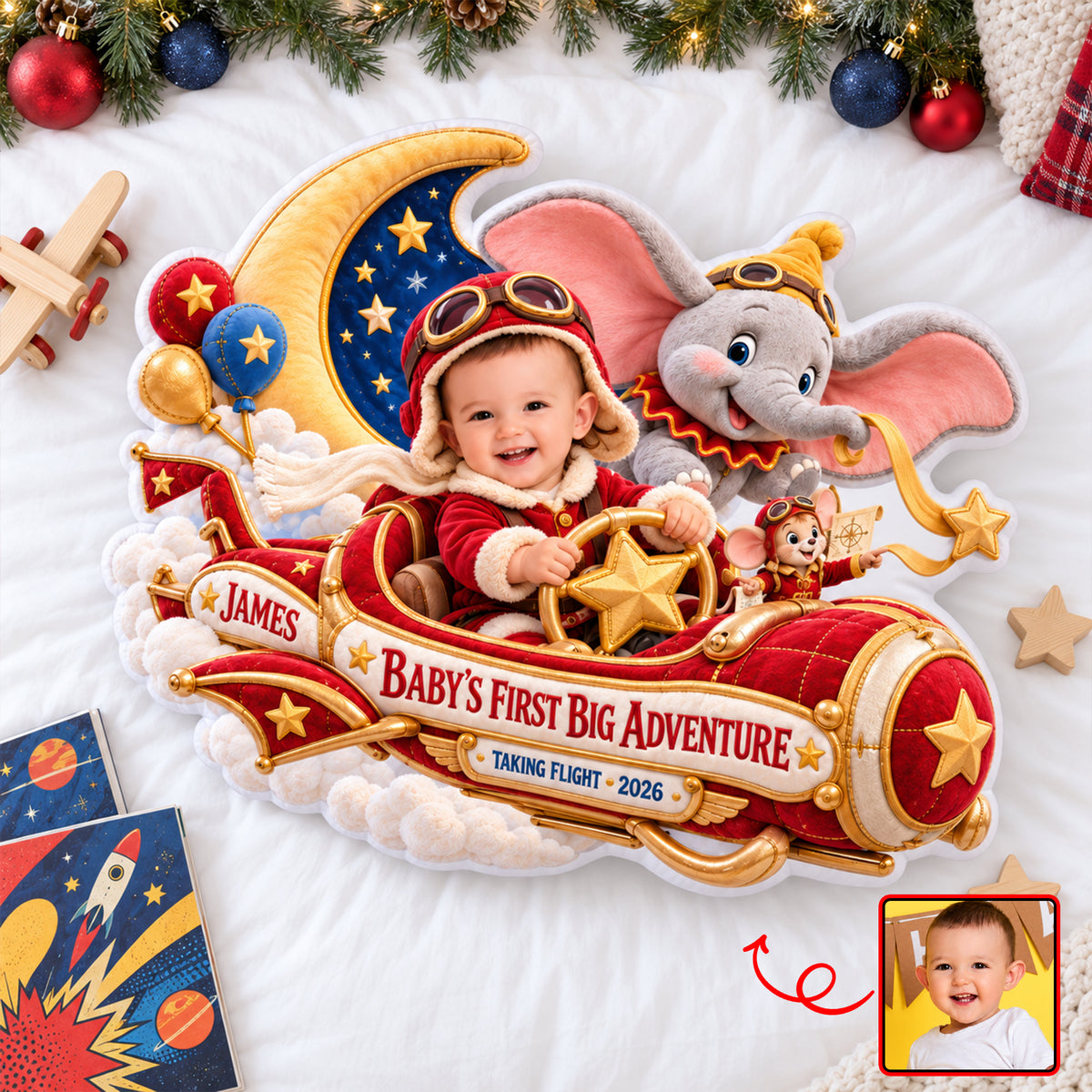 Little Explorer In Space Pillow - Personalized Custom Photo Gift For Kids 01HAQN031026