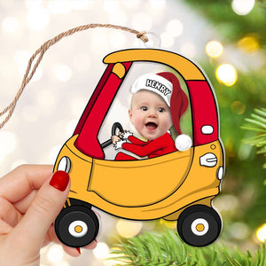 Custom Photo Gifts For Kids Driving Car Acrylic Ornament 04KALU131124-Homacus