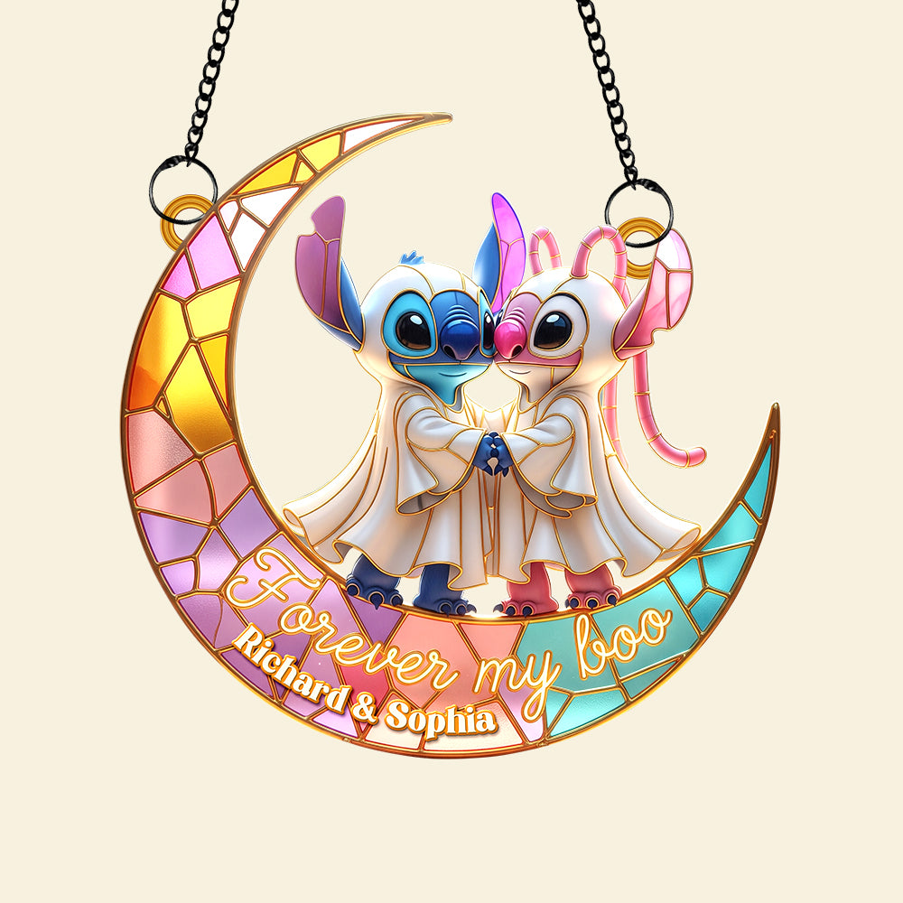 Cartoon Couple Suncatcher Ornament - Personalized Gifts For Couple 03naqn070825-Homacus
