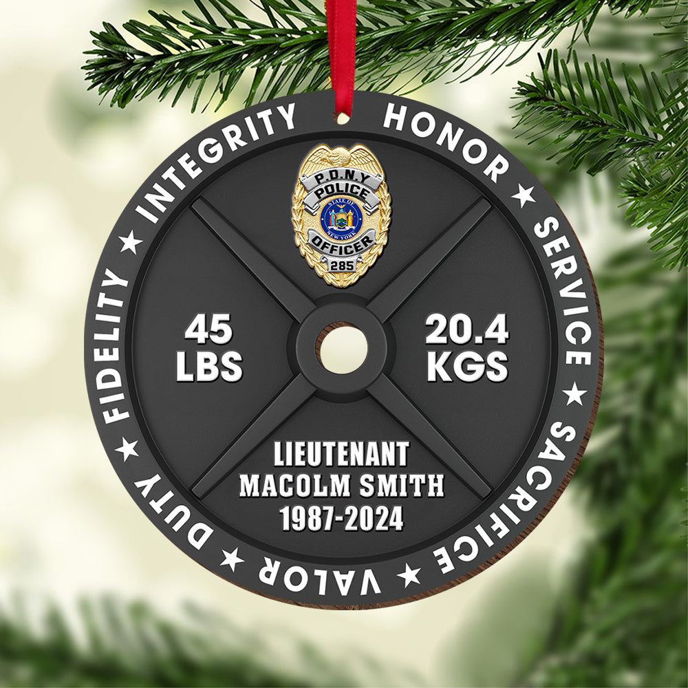 Personalized Gifts For Police Wood Ornament 03qhqn161024-Homacus