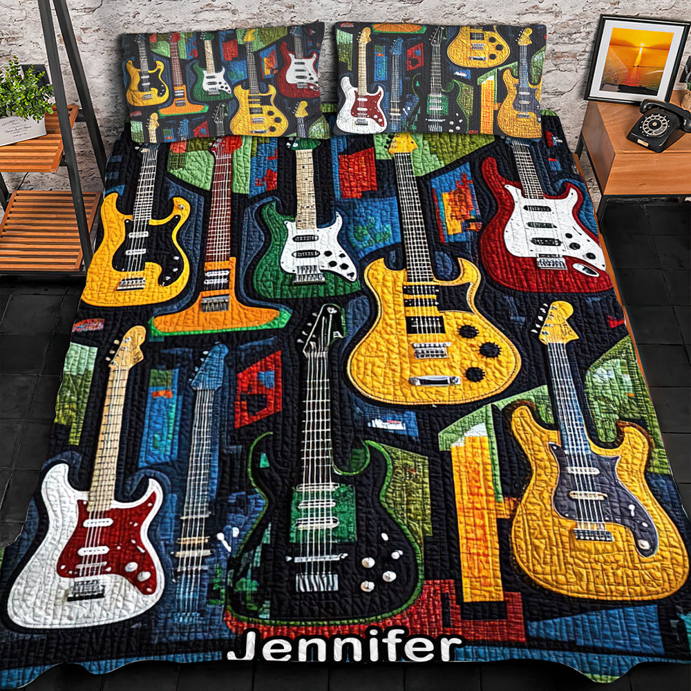 Personalized Gifts For Guitar Lovers Quilt Bed Set 09QNQN301224