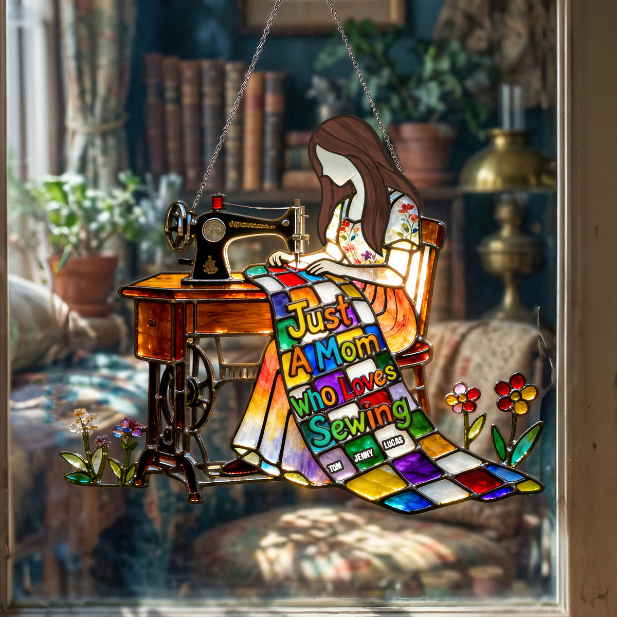 Mom’s Sewing Corner Suncatcher - Personalized Gifts For Mom 04OHTN250326-Homacus