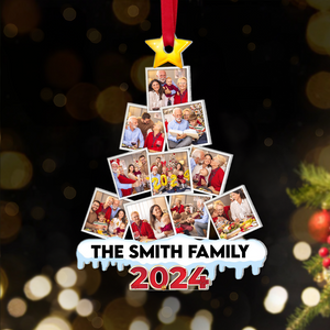 Photo Collage Christmas Ornaments - Family Tree - Custom Photo Gifts For Family ct141124-Homacus