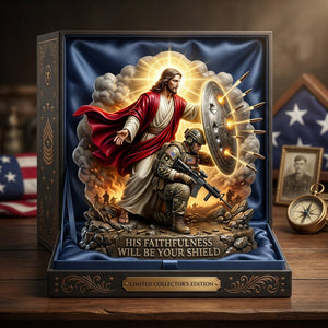 Christian Soldier Shield Acrylic Plaque - Personalized Gifts For Veteran 05NALU300326-Homacus