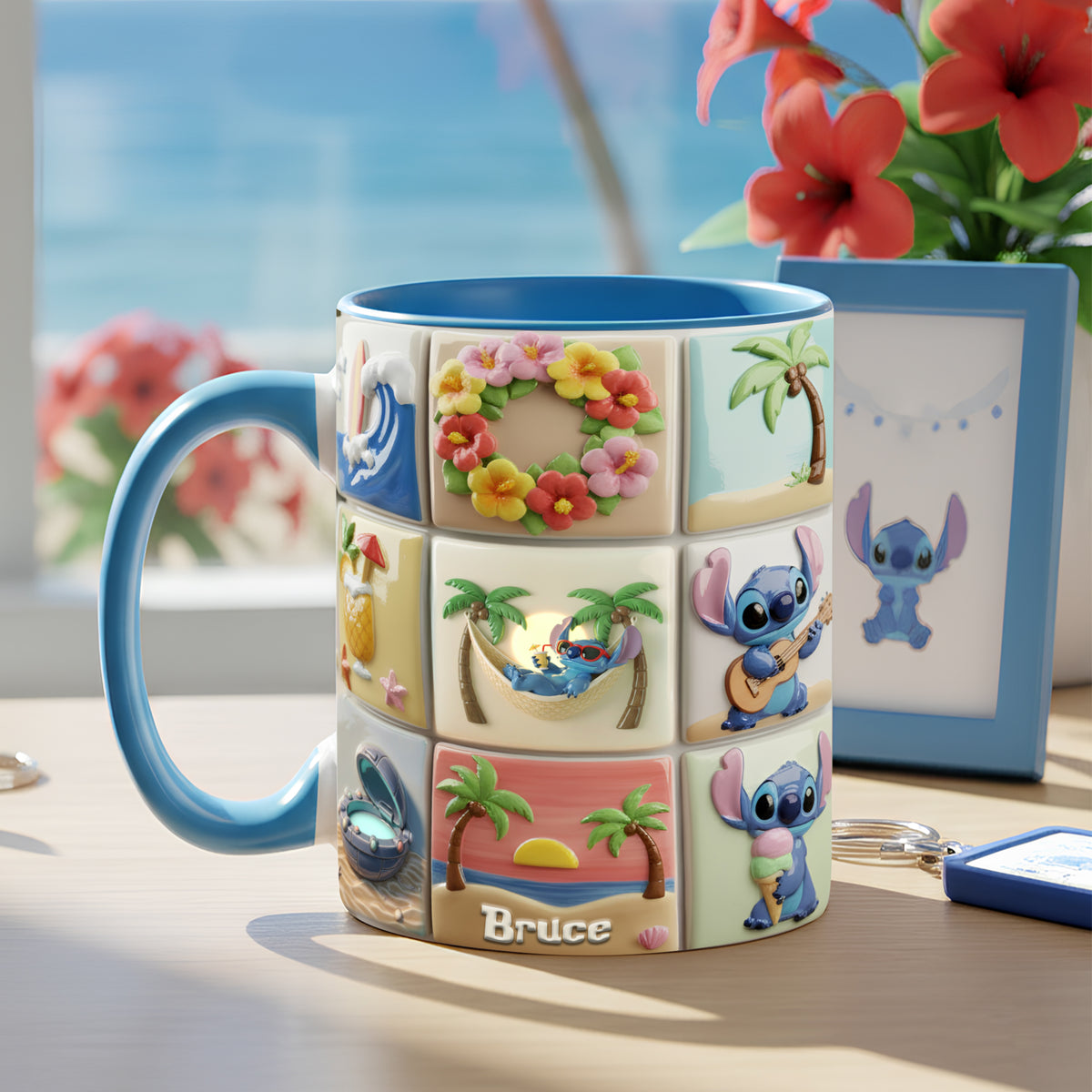 Tropical Vacation Scene Accent Mug - Personalized Gifts For Christmas 03TOLU3111025-Homacus