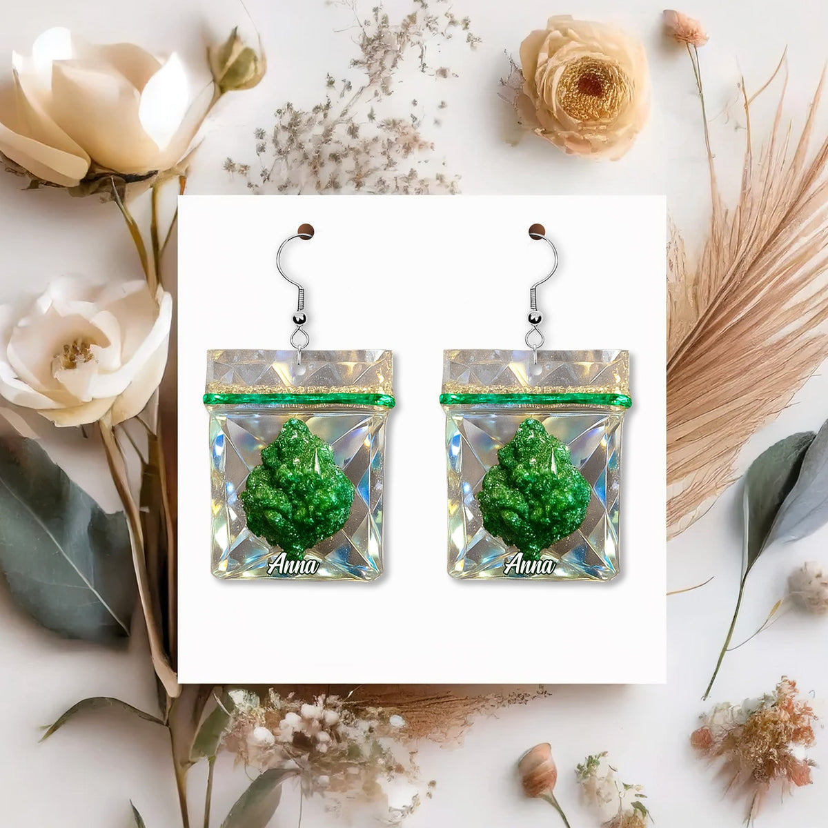 Smoking Lovers Funny Personalized Earrings 05totn130625-Homacus