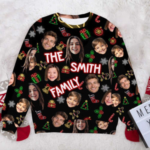 Custom Photo Family Christmas Sweatshirt 02TOMH101024-Homacus