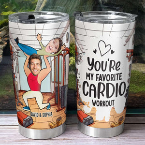 Custom Photo Gifts For Couple Gym Couple Tumbler 01TODT021224-Homacus