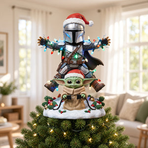 Funny Space Aliens Tree Topper - Personalized Christmas Gifts 01PATN051026