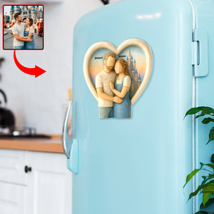 Couple Travel Fridge Magnet Custom Photo Gifts For Couple 09NAQN181125-Homacus