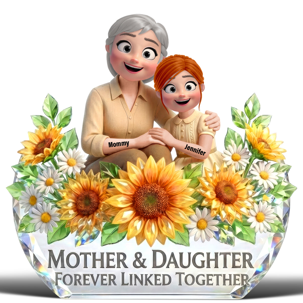 Mother And Daughter Acrylic Plaque - Personalized Gifts For Mothers 05toqn060226-Homacus