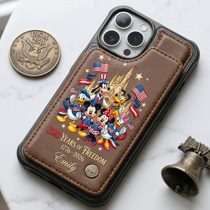 Celebrated America 250th Anniversary Leather Flip Wallet Phone Case - Personalized Gifts For Patriots 02tytn050626