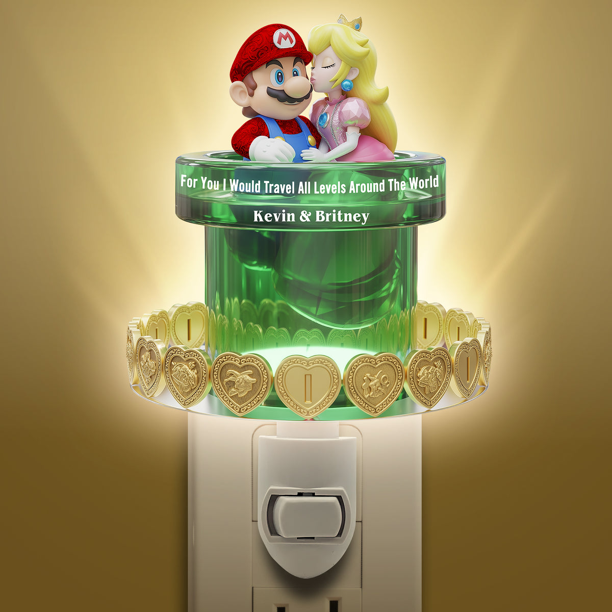 Gamer Couples Acrylic Night Light Personalized Gift For Couple 03TGDT160625-Homacus