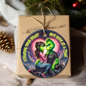 Personalized Gifts For Couple Green Christmas Ornament 04TOTN141124-Homacus