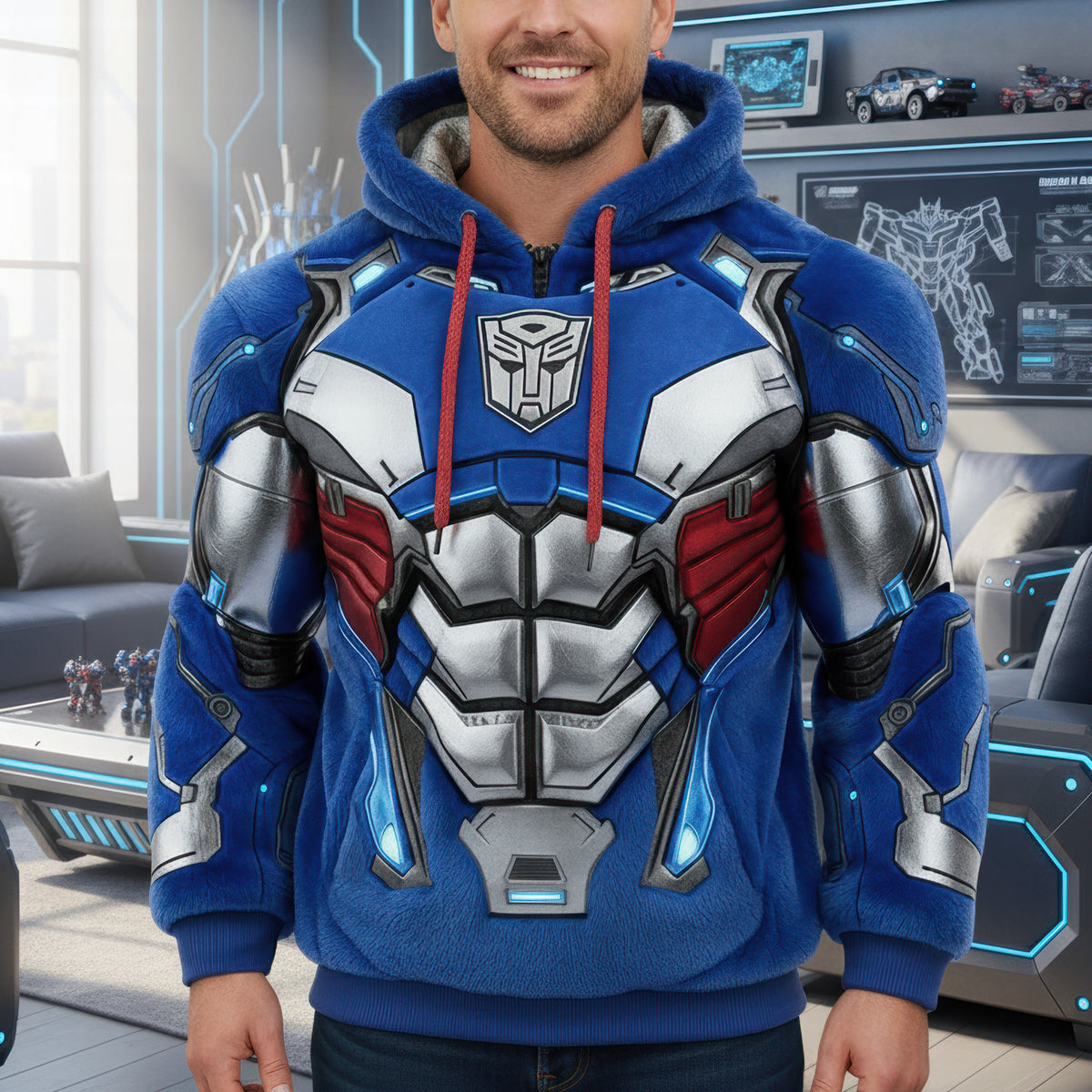 Cyber Armor 3D Hoodie - Personalized Gifts 03HYQN111125-Homacus